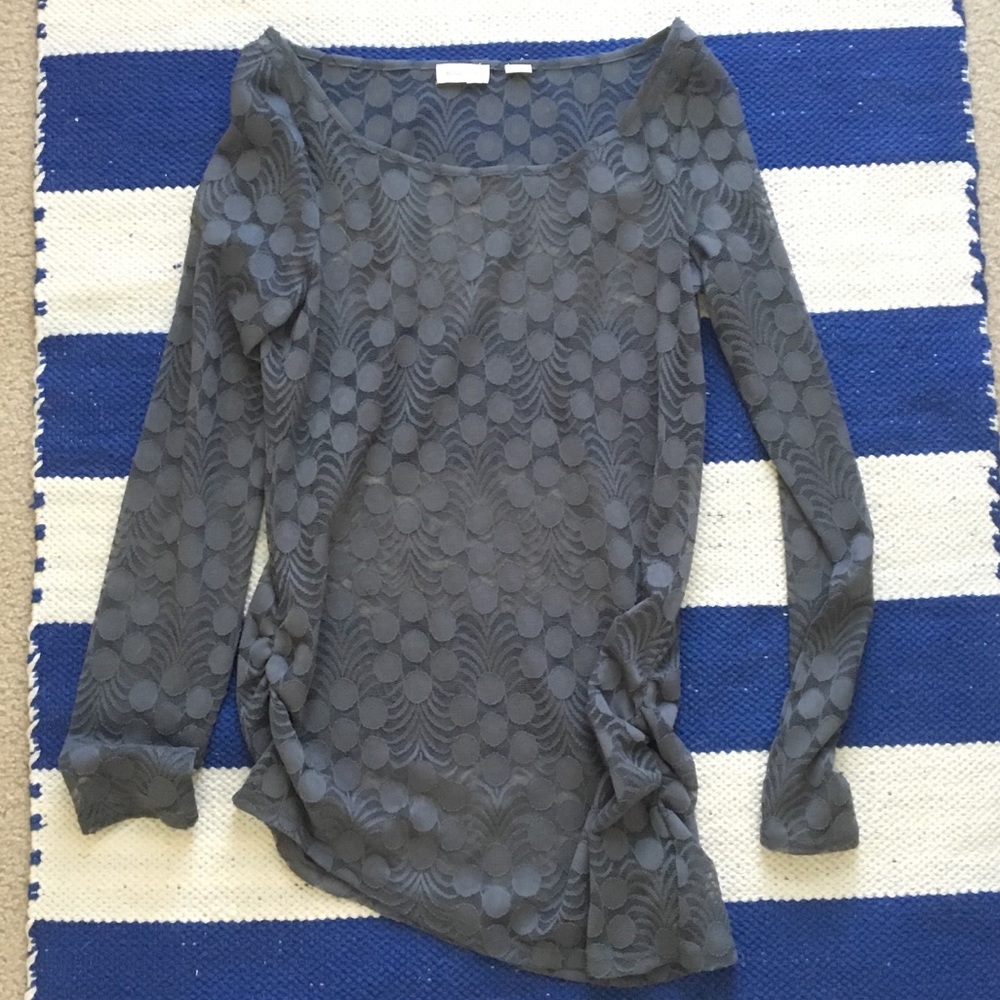 Anthropologie Meadow Rue slate asymmetrical top 💐